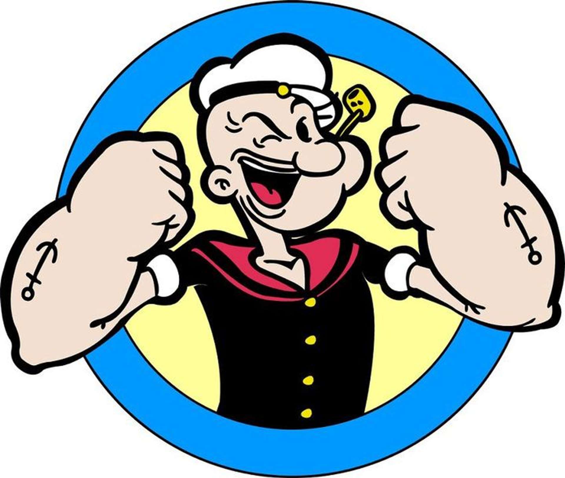 Popeye flexing